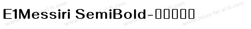 E1Messiri SemiBold字体转换